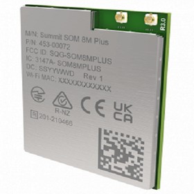 453-00072C, System-On-Modules - SOM Module, Summit SOM 8M Plus, Quad Core CPU, 2GB LPDDR4, 16GB eMMC (Cut Tape)