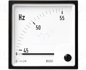 E243-41S-G-03, Измеритель: панельный; аналоговый; 200/250ВAC; Класс: 0,5; 45-55Гц