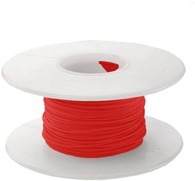 KSW26R-0100, Hook-up Wire 26AWG LOW STRP FORCE 100' SPOOL RED