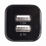 Автомобильное зарядное устройство 2 порта USB, выходной ток 2.1 А ...