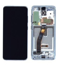 Дисплей для Samsung Galaxy S20 SM-G980F голубой