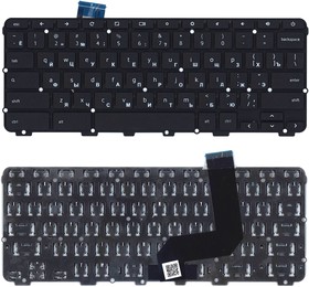 Клавиатура для ноутбука Lenovo Chromebook N22 черная без рамки
