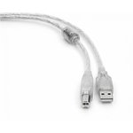 Кабель Cablexpert USB 2.0 Pro, AM/BM, 0,75м, экран, 2 феррит.кольца ...
