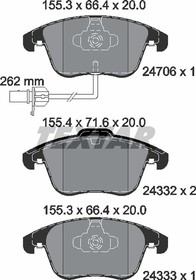 2470601, Колодки пер.AUDI A4, A5 1.8-3.2FSI 07=