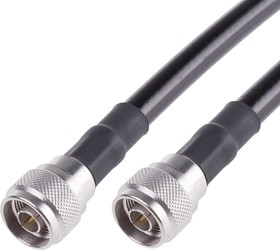 R284C0351037, Male N Type to Male N Type Coaxial Cable, 1m, RG213 Coaxial, Terminated