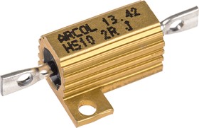 Фото 1/3 2Ω 10W Wire Wound Chassis Mount Resistor HS10 2R J ±5%