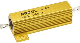 Фото 1/3 HS50 R05 J, Wirewound Resistor 50W, 50mOhm, 5%