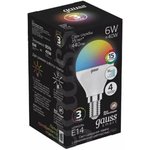 Лампа Smart LED Шар G45 6W E14 RGBW+dim 1/10/100 105101406
