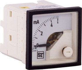 PQ44-I16L2N1CAW0ST, Sigma Analogue Panel Ammeter 5mA DC, 48mm x 48mm Moving Coil