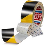 60960-00002-00, Black, Yellow PET 50mm Floor Tape, 0.175mm Thickness