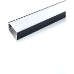 Накладной профиль для светодиодной ленты CAB257 цвет черный, 10370