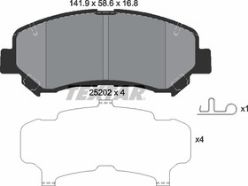 Фото 1/9 2520201, К-кт дисковых колодок NISSAN QASHQAI / 07-, X-TRAIL 13-, SUZUKI KIZASHI 10-,