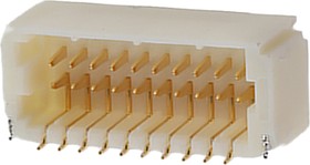 Фото 1/2 SM20B-SRDS-G-TF(LF)(SN), SHD Series Right Angle Surface Mount PCB Header, 20 Contact(s), 1.0mm Pitch, Shrouded