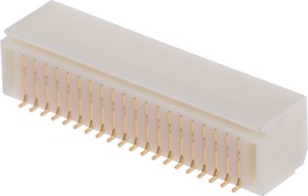 Фото 1/2 SM40B-SRDS-G-TF (LF)(SN), Pin Header, ввод сбоку, Wire-to-Board, 1 мм, 2 ряд(-ов), 40 контакт(-ов), Поверхностный Монтаж