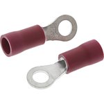 FV Insulated Ring Terminal, M3 (#6 → #12) Stud Size, 0.25mm² to 1.65mm² Wire ...