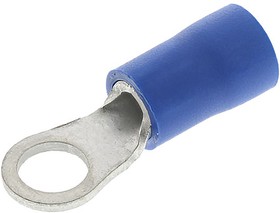 FVWS2-5, FV Insulated Ring Terminal, 5mm Stud Size, 1mm² to 2.6mm² Wire Size, Blue