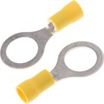 FV Insulated Ring Terminal, M12 (1/2) Stud Size, 2.6mm² to 6.6mm² Wire Size, Yellow