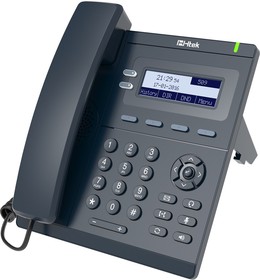HK-UC902S RU, IP-телефон начального уровня, до 2 SIP-аккаунтов, монохромный ЖКД 3.1" 132*48 пикс. с подсветкой, HD-звук, 4 прогр. клав., BLF