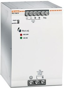 PSL124024, Блок питания импульсный, 240Вт, 24ВDC, 10А, 90-264ВAC, 210-375ВDC