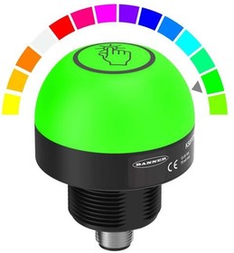 K50PTAMGRY3Q, Beacons K50 Pro Touch Series: 3-Color RGB Touch Sensor; 12-30 V dc; Polycarbonate; IP67 IP69K; Bimodal, NO, Momentary; Multico
