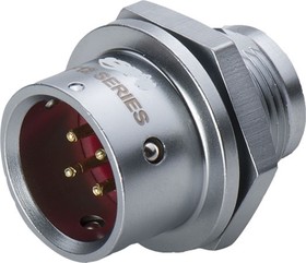 Фото 1/2 Circular Connector, 4 Contacts, Panel Mount, M12 Connector, Plug, Male, IP67