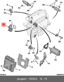 1920LX, Датчик положения распредвала CITROEN \ PEUGEOT: 1.4/1.6i 16V16V (EP3/EP6) 07-