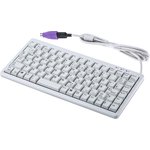 G84-4100LCMDE-0, Wired PS/2, USB Compact Keyboard, QWERTZ, Grey