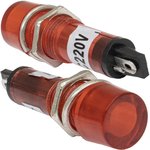 N-804-R 220V, Лампочка неоновая в корпусе N-804-R, 220 В, красная
