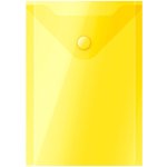 Папка-конверт на кнопке А6, 105х148 мм, 150 мкм, желтая 281227