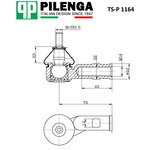 TS-P 1164, Наконечник рулевой Ford Focus I 98-04 Pilenga левый