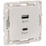 EKF PROxima Stockholm White Socket with 2 USB type A+C