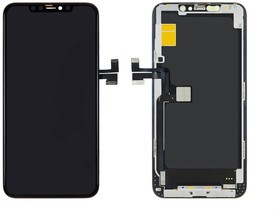 Дисплей (экран) в сборе с тачскрином для iPhone 11 Pro Max с рамкой черный (ААА LCD)