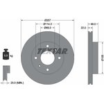 92056300, Диск тормозной INFINITI G20 90-97, NISSAN 200 SX 88-94, ALMERA II 00- ...