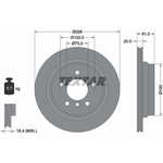 Диск тормозной задний с покрытием PRO ALPINA B10 96-04 / BMW 5-E39 95-04 TEXTAR ...