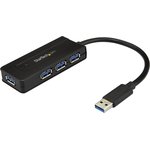 ST4300MINI, 4 Port USB 3.0 USB A Hub, AC Adapter Powered, 292 x 35 x 15mm