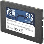 Накопитель SSD Patriot P210 512GB, SATA 2.5", P210S512G25, 520/430, RET