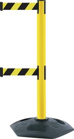Фото 1/4 886T2-35-D4, Black & Yellow Plastic Retractable Barrier, 3.65m, Yellow/Black Tape
