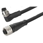 120066-0695, Straight Female 4 way M12 to Straight Male 4 way M12 Sensor Actuator Cable, 10m