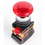 BBG20-AELA-K04, Кнопка AELA-22 "Грибок" красный d22мм неон/240В 1з+1р IEK