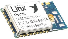 HUM-900-RC-UFL, Sub-GHz Modules HUM-RC Transceiver 900MHZ Cert, u.FL