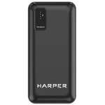 Harper Аккумулятор внешний портативный PB-0030 black (30 000mAh, Li-Pol; Вход Micro USB/Type-C, 3А; Выход: 2 USB: 5/4.5/2/1.5 А, (4.5/5/9/1