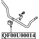 QF00U00014, Втулка стабилизатора заднего