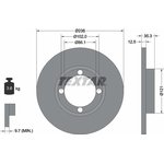 92100303, диск тормозной с покрытием PRO (236x12.5)