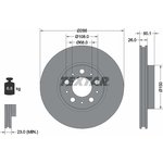 92100503, Диск тормозной VOLVO S60 01-/S80 99-06/V70 97-/XC70 02- R15 передний ...