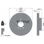 92121505, Диск тормозной VW TOUAREG 02-, PORSCHE CAYENNE 03-,