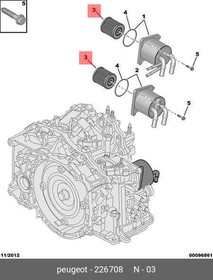 226708, Фильтр АКПП PSA \\ MITSUBISHI \\ NISSAN