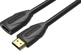 Фото 1/2 Удлинитель Vention HDMI(f)/HDMI(m) - 5 м (VAA-B06-B500), Кабель-удлинитель Vention HDMI High speed v1.4 with Ethernet 19F/19M - 5м Black Edi