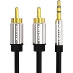 Кабель Vention 2RCA(m)/mini jack 3.5 mm(m) - 1.5 м (P550AC150-S) ...