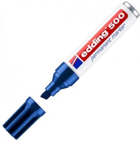 Фото 1/4 Перманентный маркер синий 2-7 мм скошенный наконечник, блистер E-500#1-B#3BL