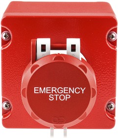 Фото 1/4 EMSH/P/F1/MR/CO, EMSH Series Pull Release Emergency Stop Push Button, Surface Mount, SPDT, IP65